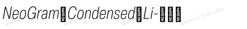 NeoGram Condensed Li字体转换